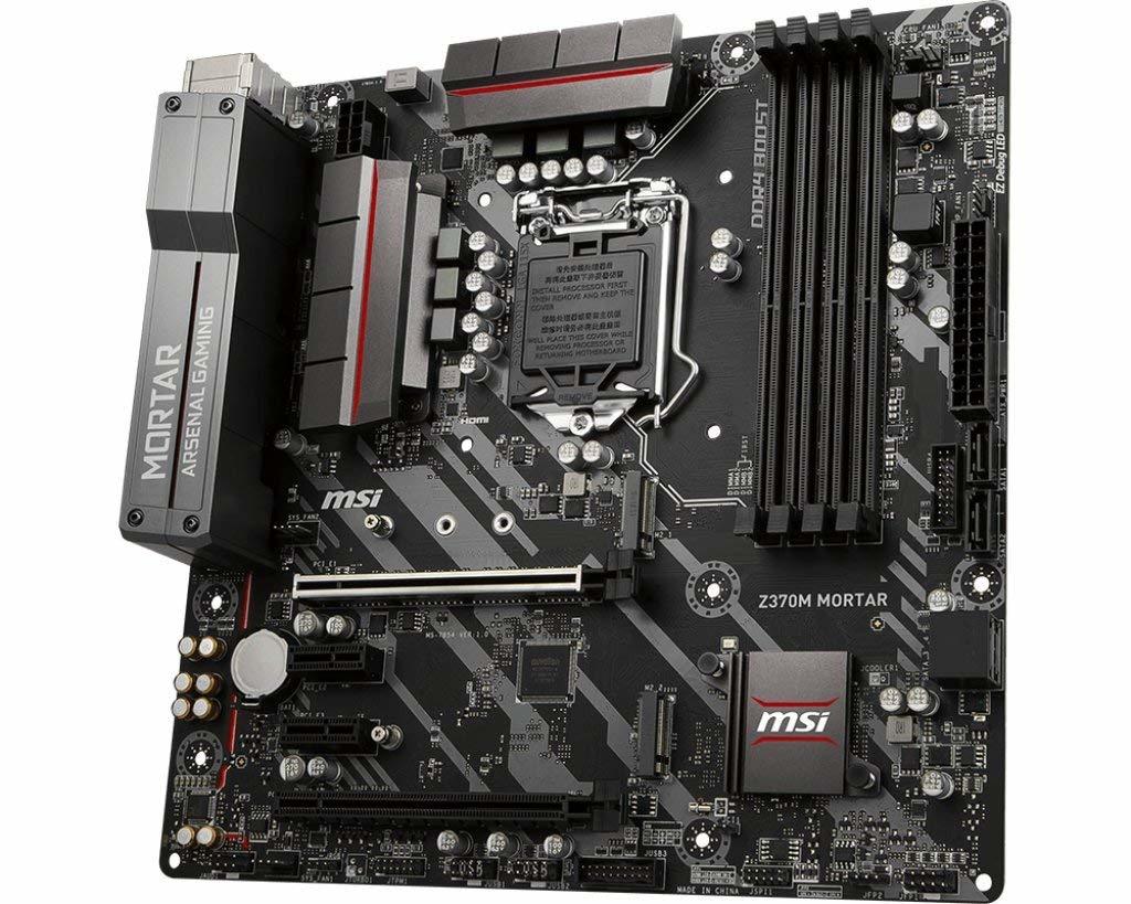 MSI Z370M MORTAR, Intel Z370, DDR4-4000, Dual M.2, MATX MotherBoard