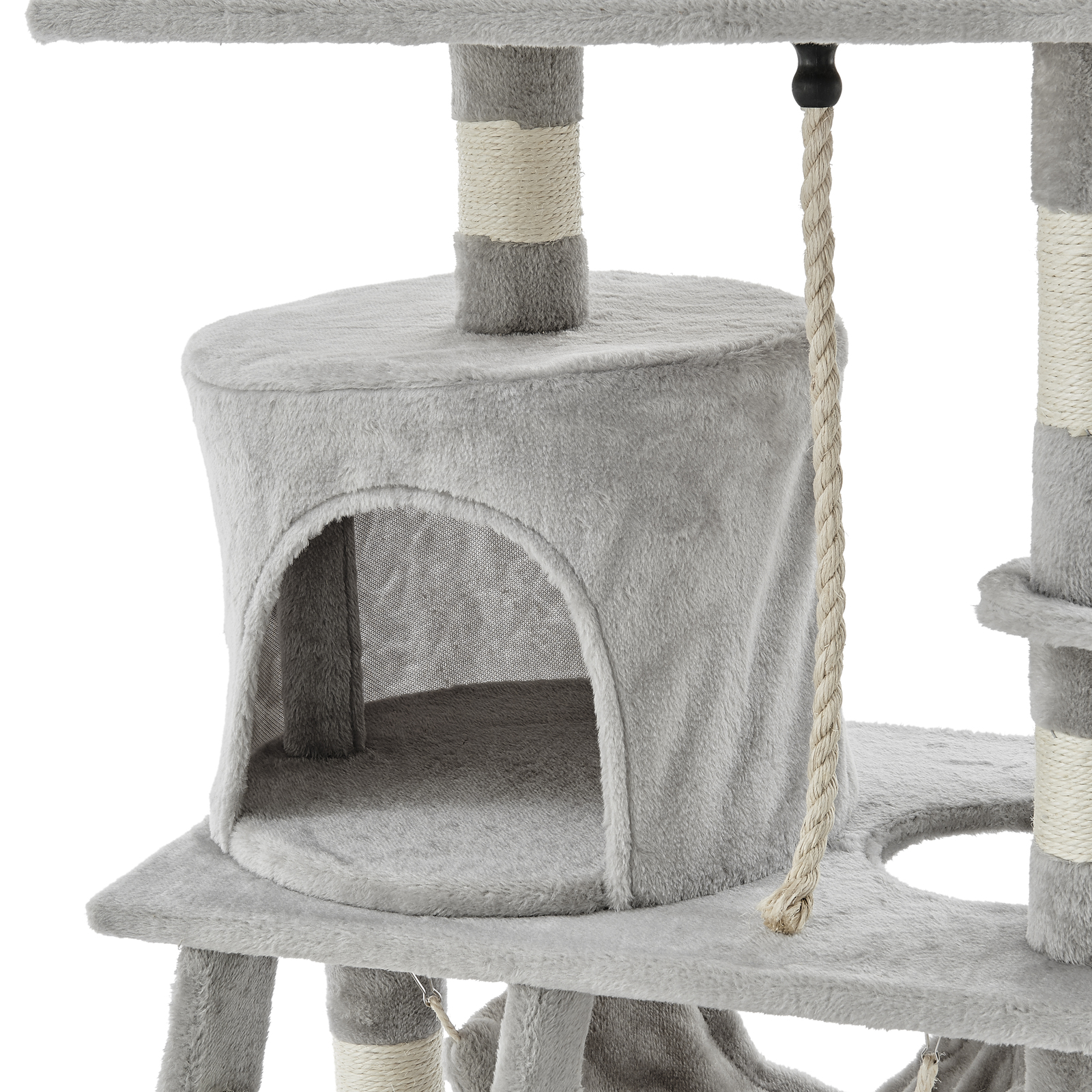 Buy Zoomies Large Cat Scratching Post Tree 141cm Light Grey at Mighty