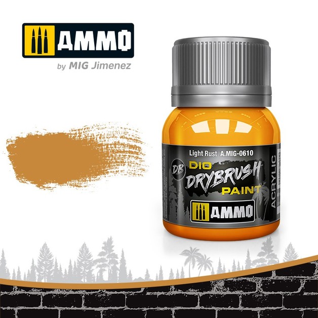 Ammo of Mig Jimenez: Drybrush Paint – Light Rust