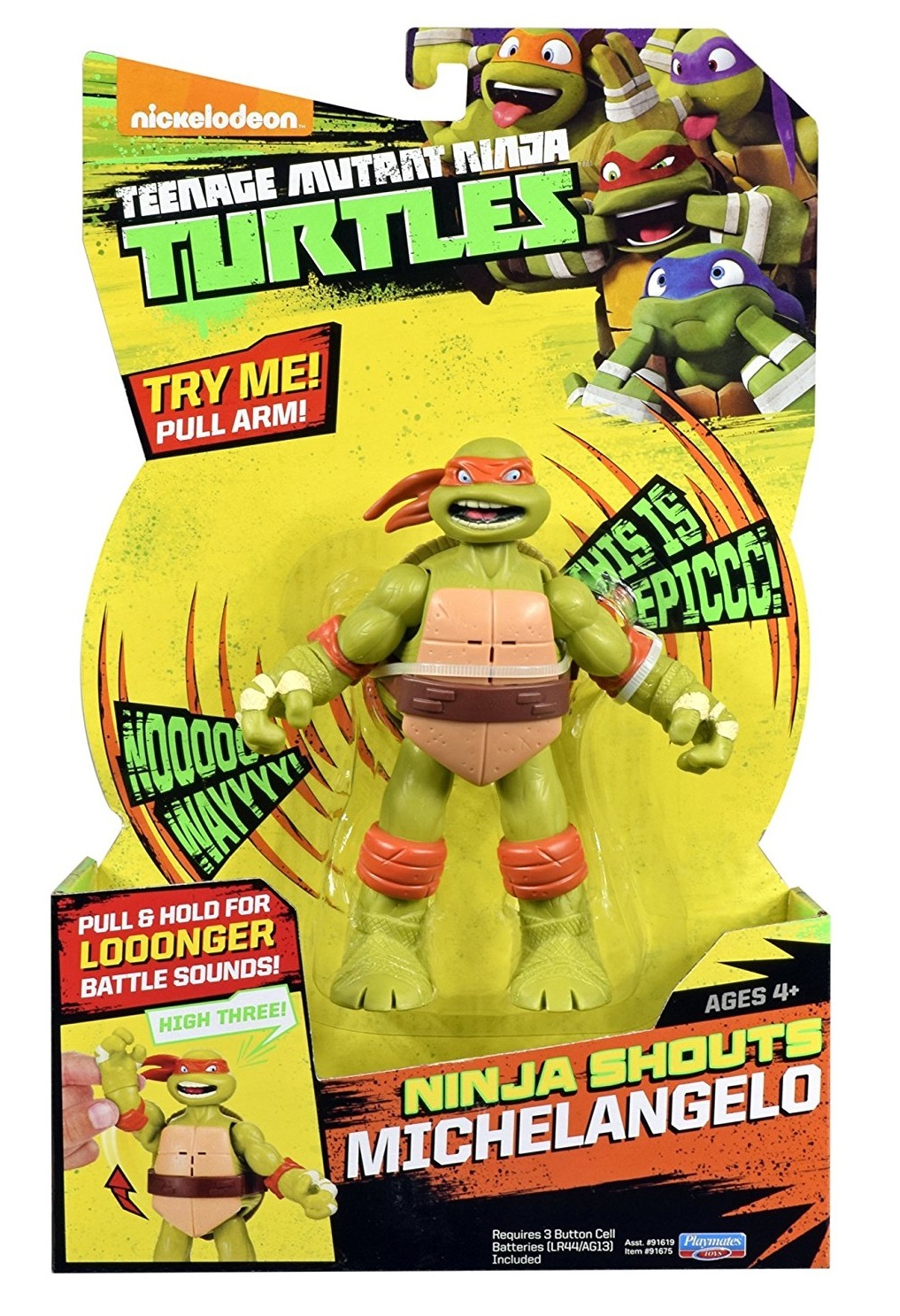 TMNT: Ninja Shouts Deluxe Figure - Michelangelo image