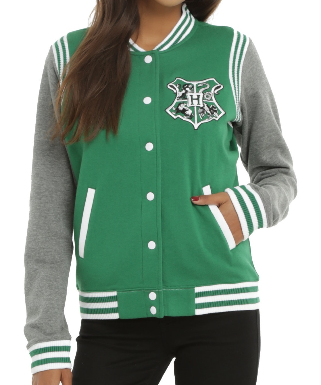 Harry Potter: Slytherin - Slim-Fit Varsity Jacket (Medium) image