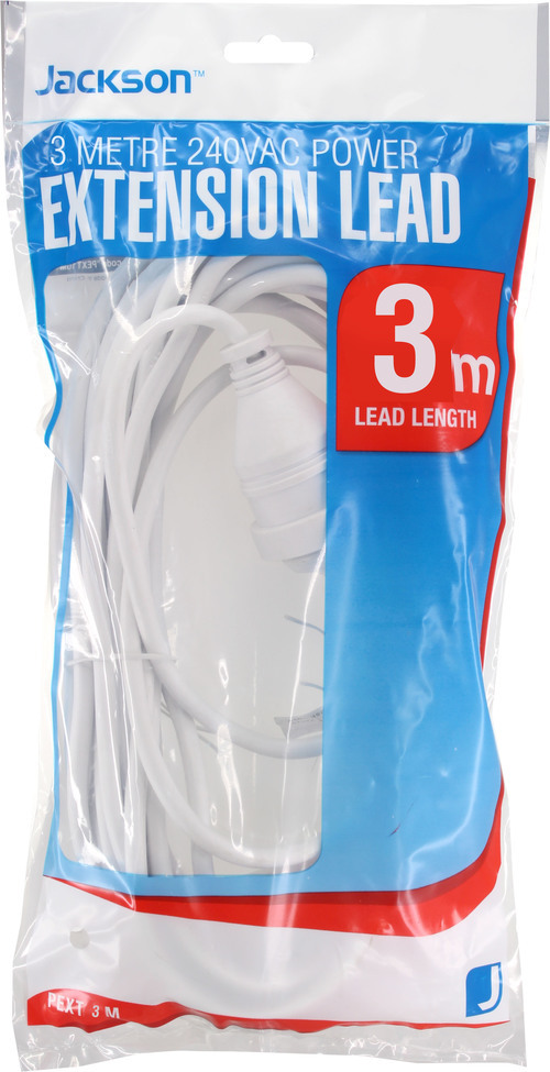 Jackson Standard Power Extension Cord (3M) at Mighty Ape NZ