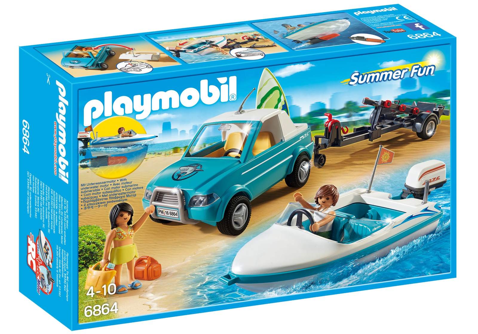 Playmobil: Summer Fun - Surfer Pickup with Speedboat image