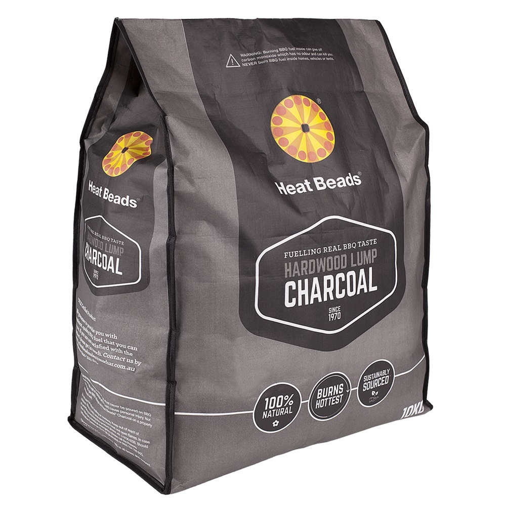 Heat Beads 10kg Hardwood Lump BBQ Charcoal Briquettes image