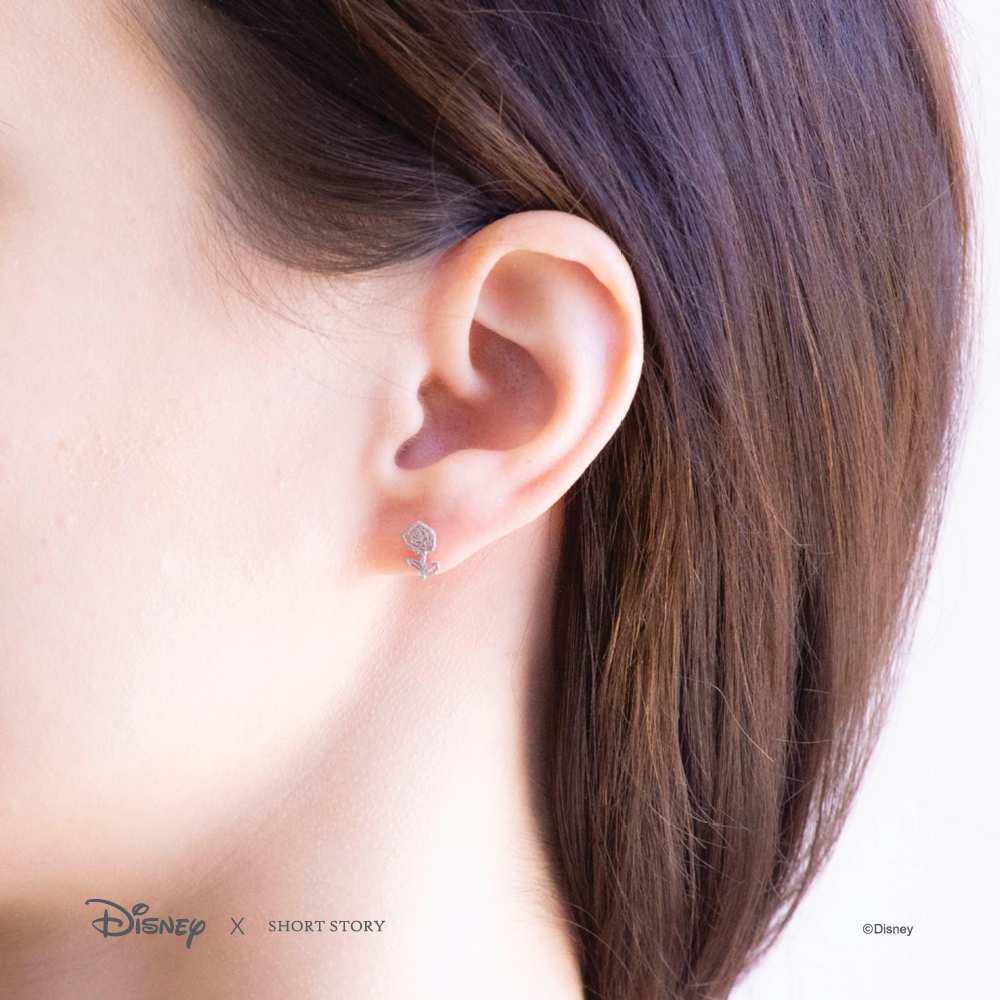 Short Story: Disney Earring Belle Rose - Silver