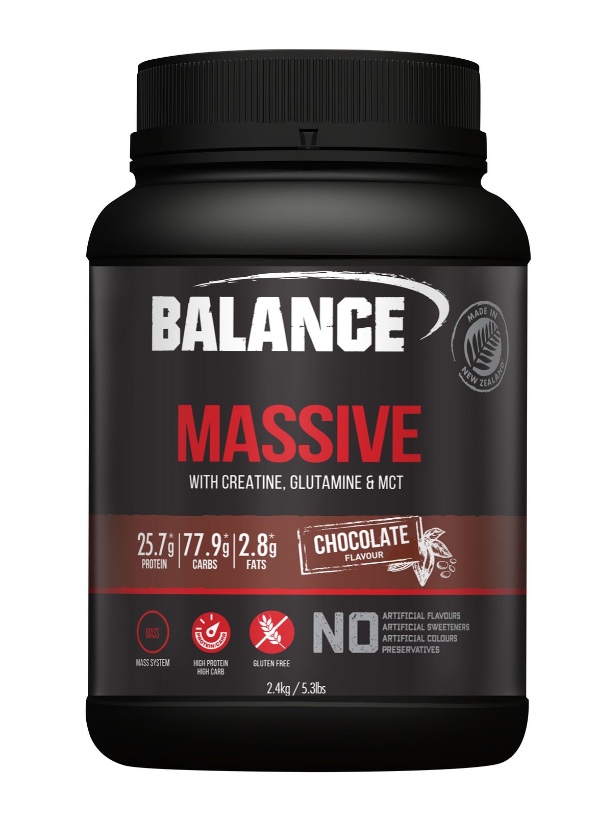 Buy Balance Massive Whey Protein Powder Chocolate (2.4kg) at Mighty