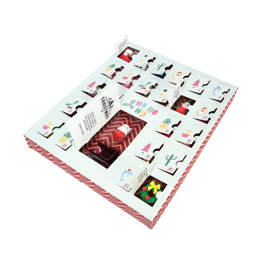 Erase It! Christmas Advent Calendar with Mini Novelty Erasers