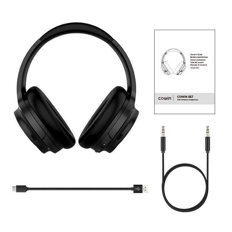 Cowin: SE7 Max Active Noise Cancelling - Wireless Bluetooth Headphones (Black) image