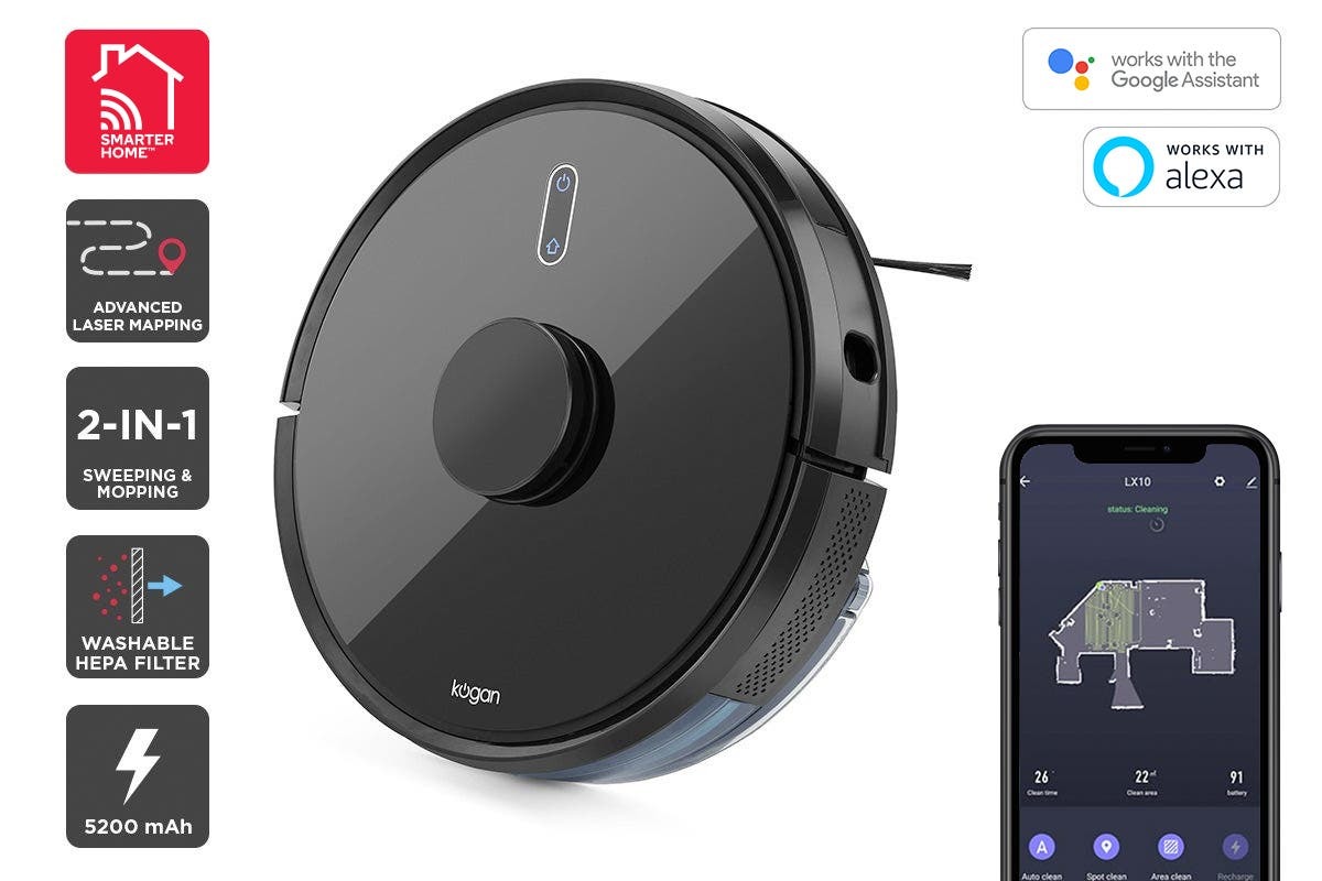 Buy Kogan SmarterHome LX10 Robot Vacuum Cleaner and Mop at Mighty Ape NZ