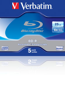 Verbatim BD-R 25GB 6X 5pk JC 6x image