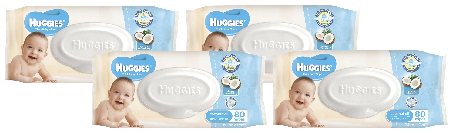Huggies Baby Wipes Refill Shipper Pack - Coconut (320 Wipes) image