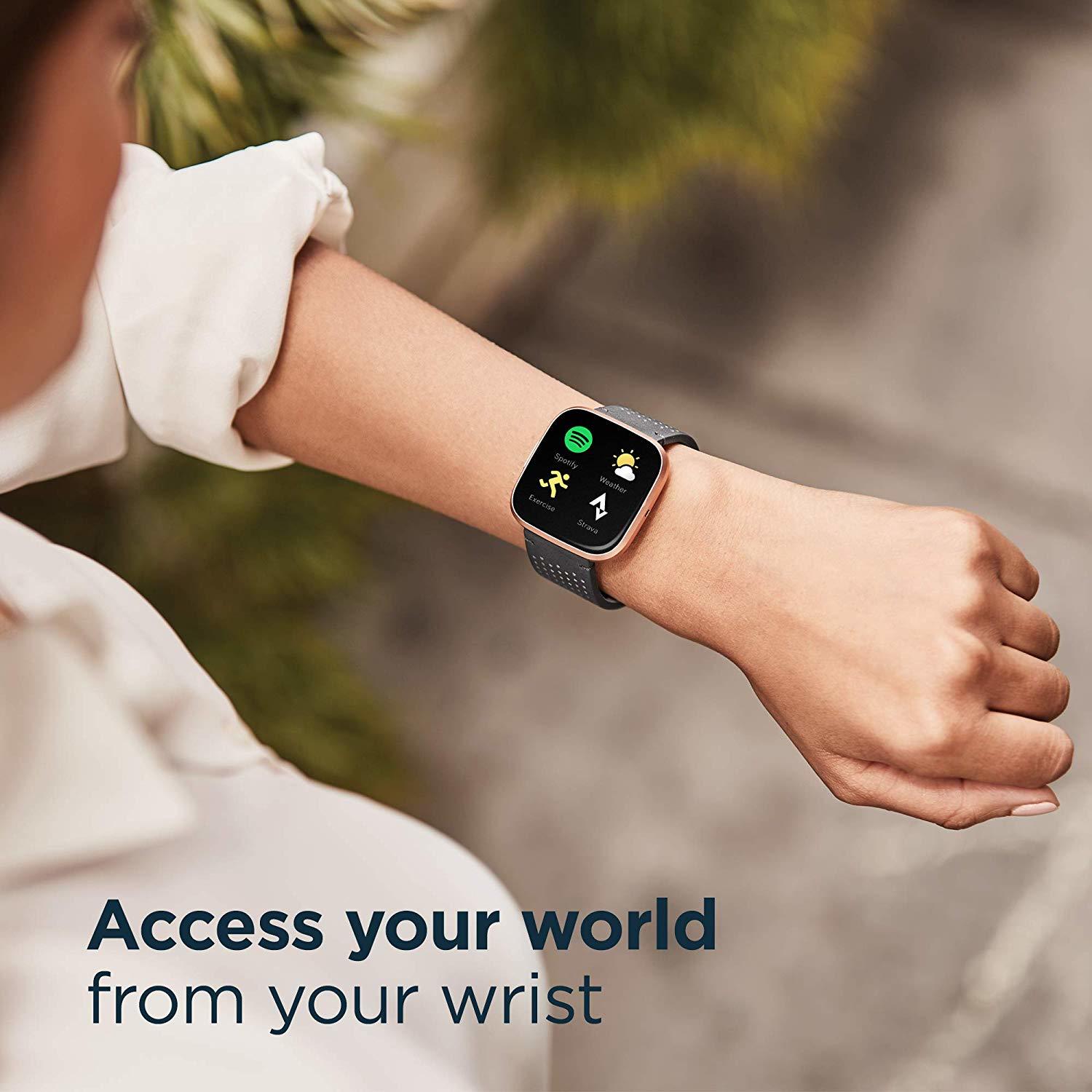 Fitbit Versa 2 Health & Fitness Smartwatch - Petal/Copper image