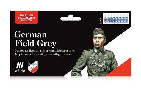 Vallejo German Field Grey Paint Set image