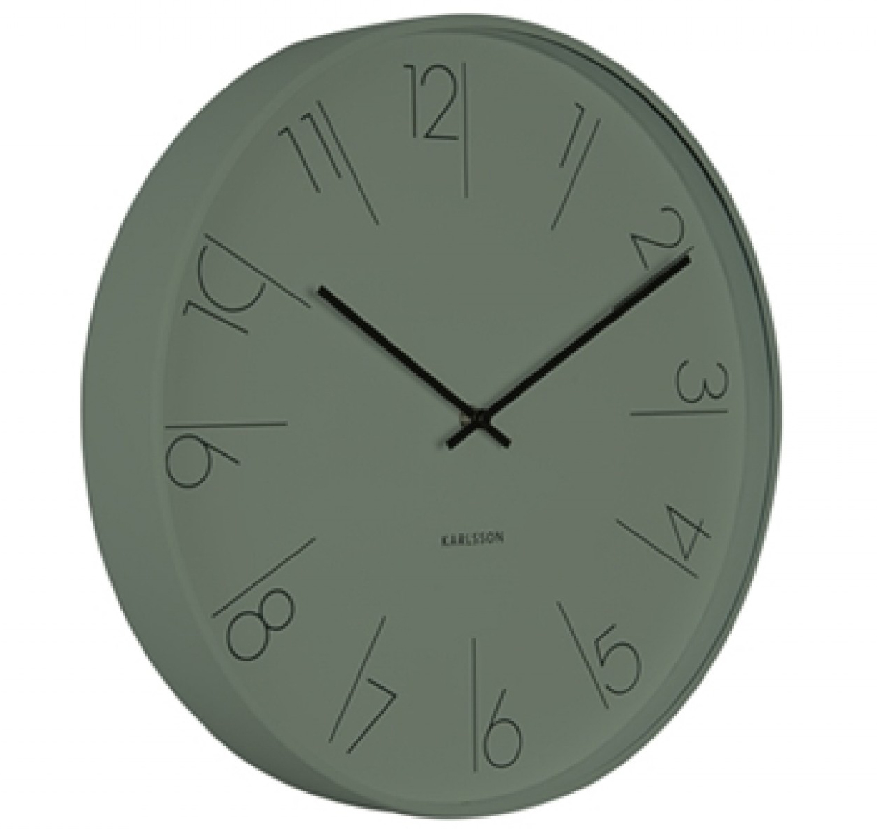 Karlsson Wall Clock Elegant Numbers Green at Mighty Ape NZ