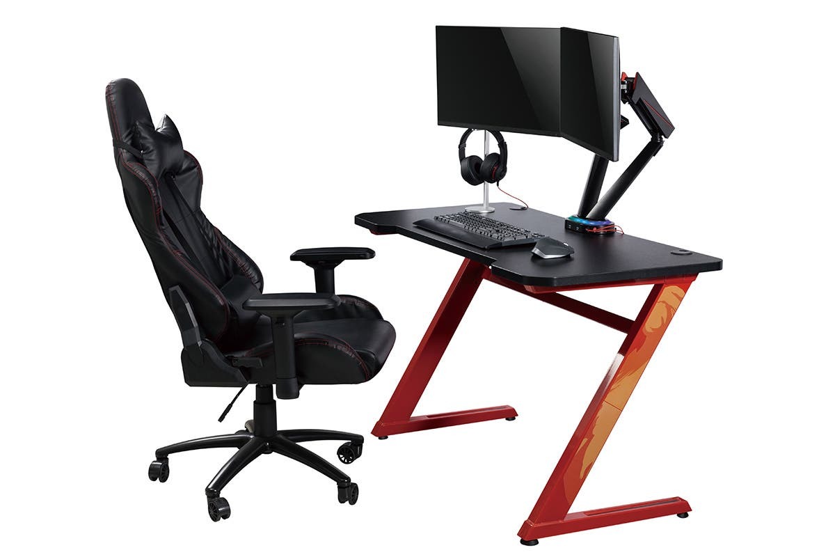 Kogan Dual Full Motion SpringAssisted RGB Gaming Monitor Mount with