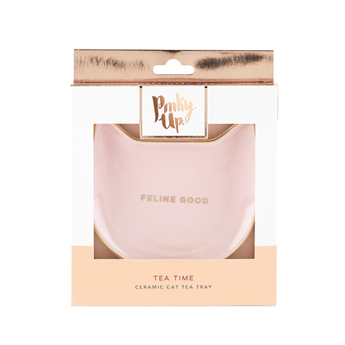 Pinky Up: Purrrfect - Pink Cat Tea Tray image