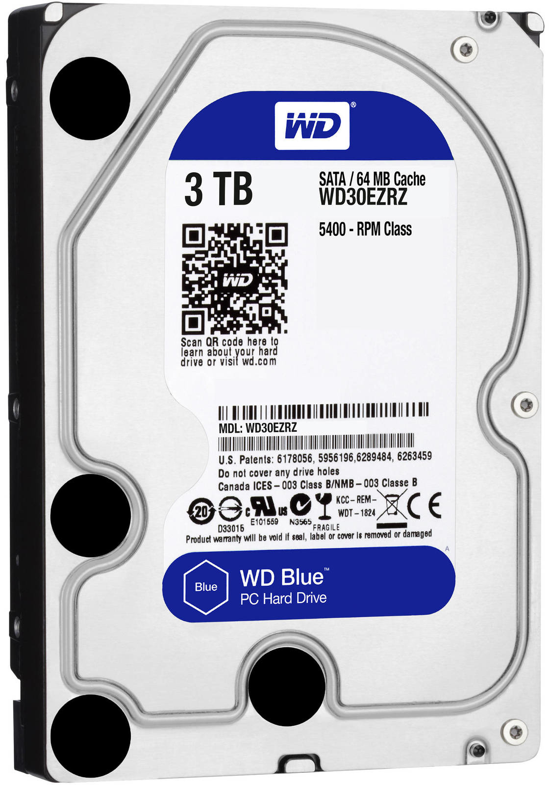3TB WD Blue 3.5" 5400RPM SATA HDD image