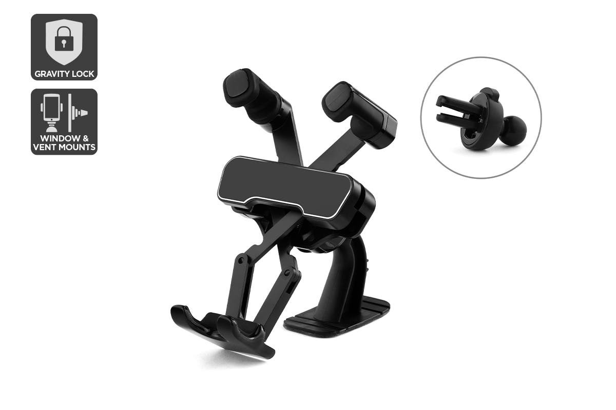 Kogan 2in1 Gravity Phone Cradle Holder with Vent Mount and Sticker