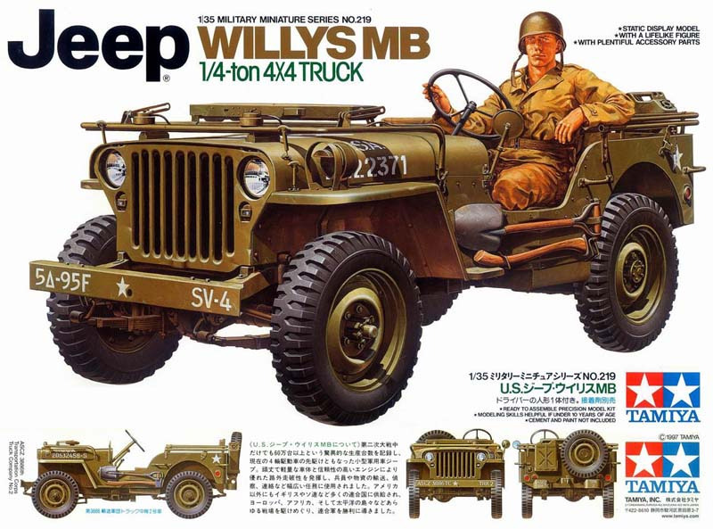 Tamiya U.S. Willys MB "Jeep" 4x4 Truck 1/35 Model Kit image