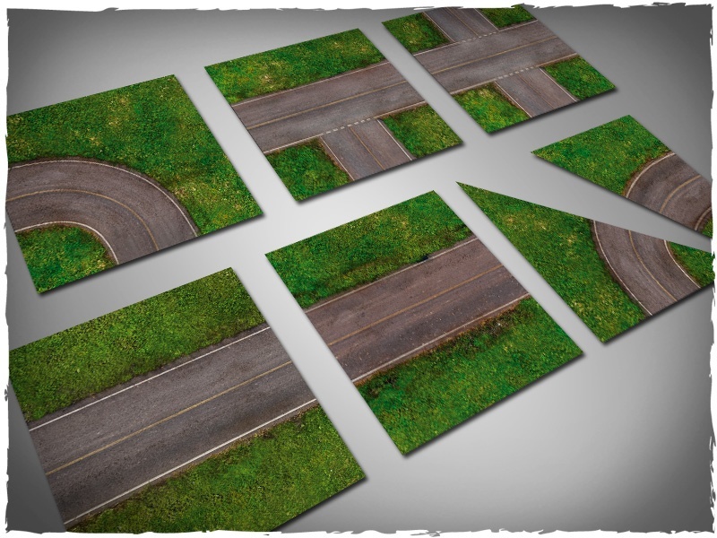 DeepCut Studios Tarmac Highway Neoprene Tiles Set