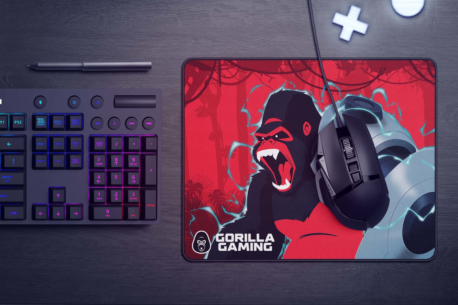Gorilla Gaming Mouse Pad Neon Red PC InStock Buy Now at