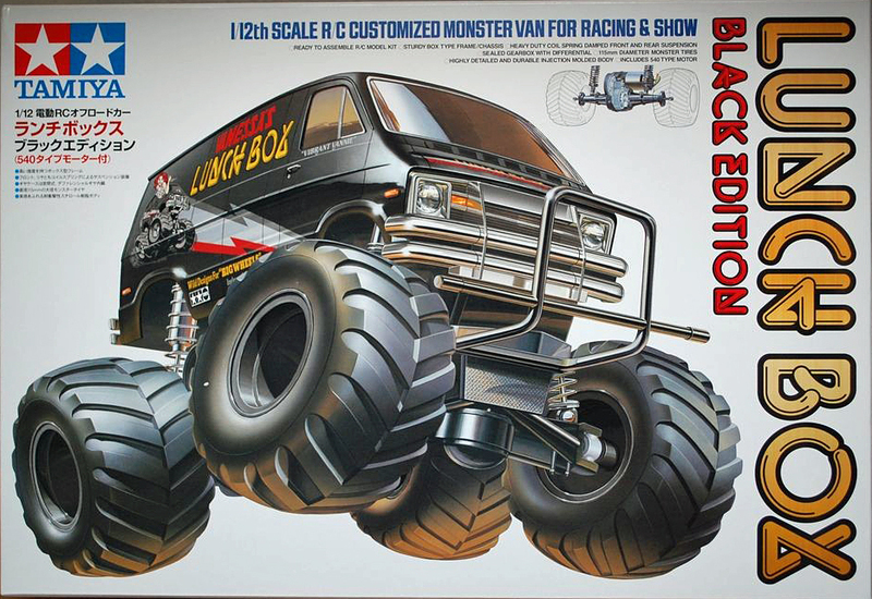 Tamiya RC Lunch Box Black Edition CW01 Monster Van 1/12 Kit at Mighty