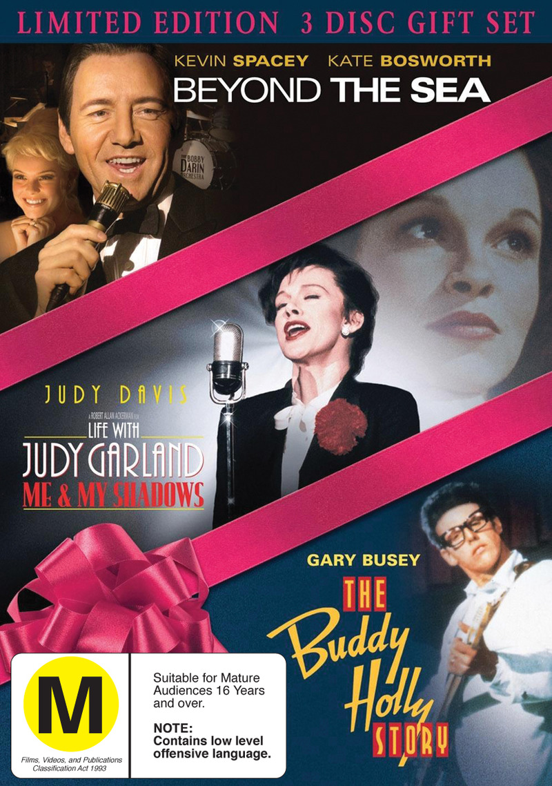 Beyond The Sea / Life With Judy Garland / Buddy Holly Story - Limited Edition 3 Disc Gift Set (3 Disc Set) on DVD image