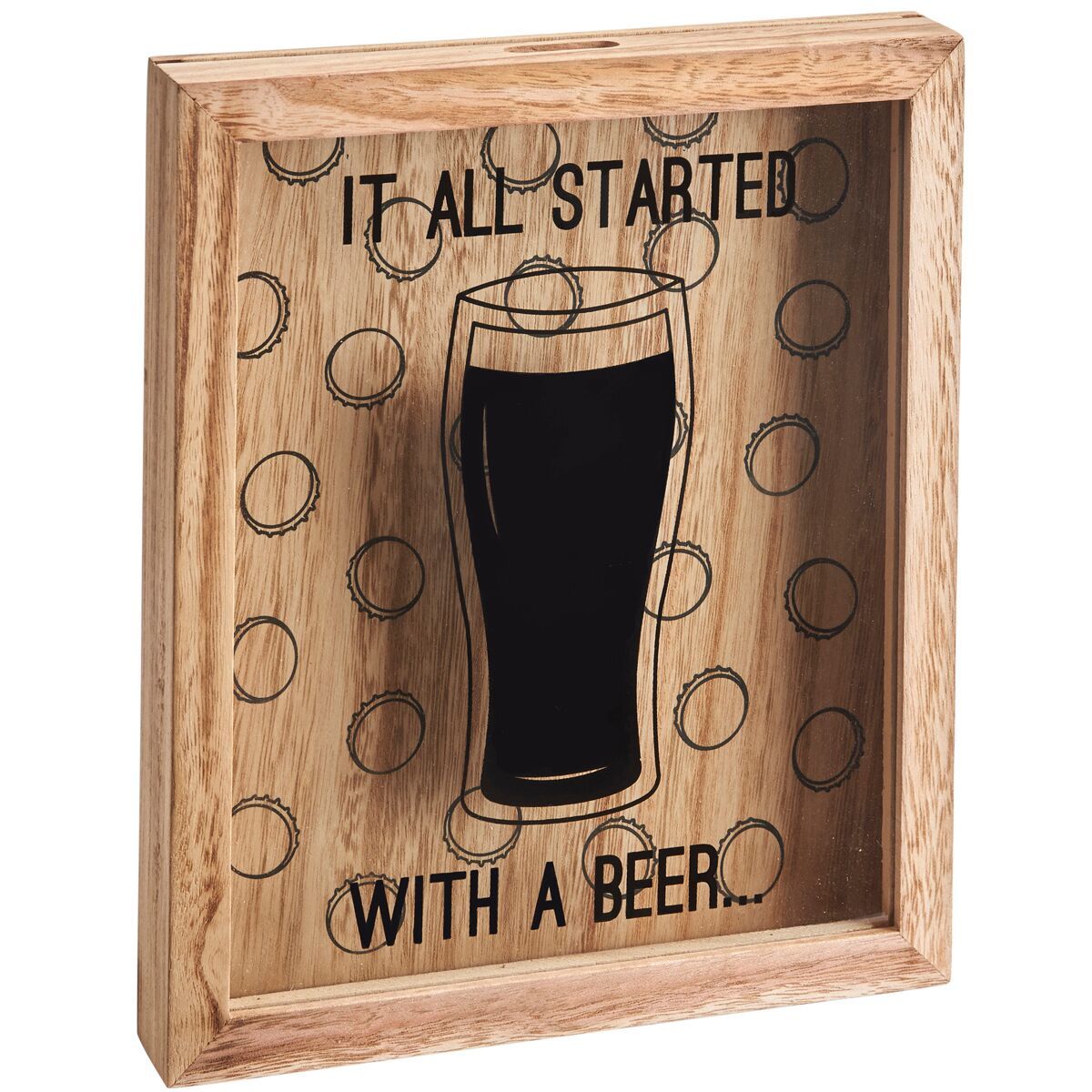 Cap Collector Art Plaque - It All Started With a Beer