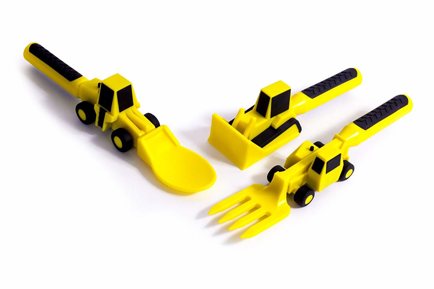 Constructive Eating: Construction 3 Piece Cutlery Set image