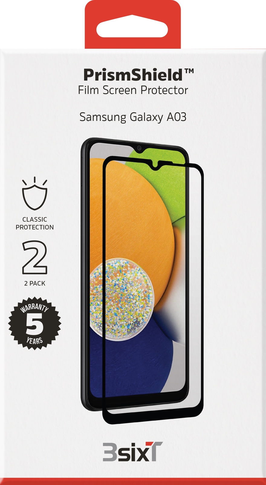 3sixT PrismShield Classic Glass Screen Protector Samsung A03 / A04