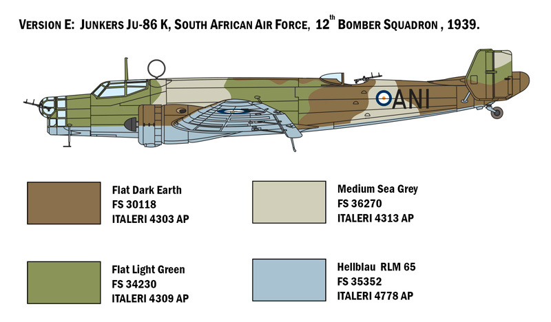 Italeri 1/72 JU-86 E-1/E-2 - Model Kit