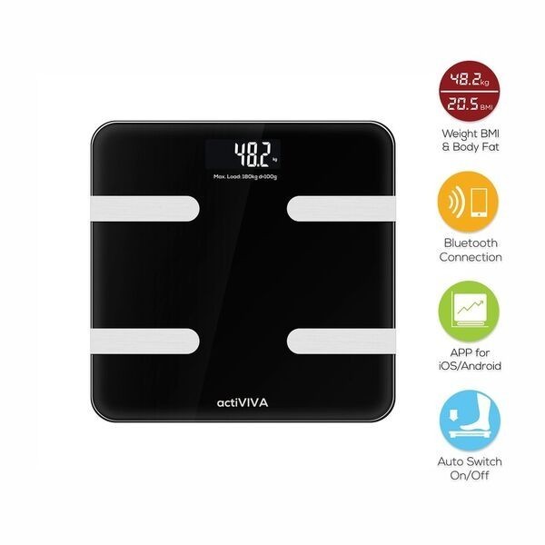 mbeat "actiVIVA" Bluetooth BMI and Body Fat Smart Scale with Smartphone APP image