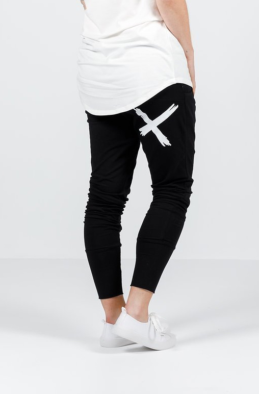 HomeLee Apartment Pants Black With A Single White X 8 at Mighty