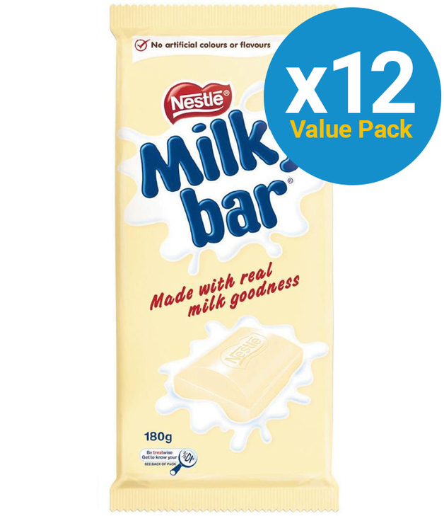 Milkybar - Chocolate Block 180g (12 Pack)