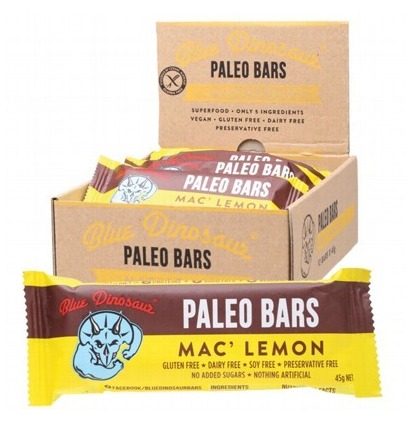 Blue Dinosaur Paleo Bars - Mac' Lemon (12 Bars) image