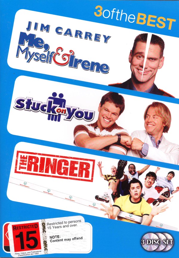 Me, Myself And Irene / Stuck On You / The Ringer - 3 Of The Best (3 Disc Set) on DVD image