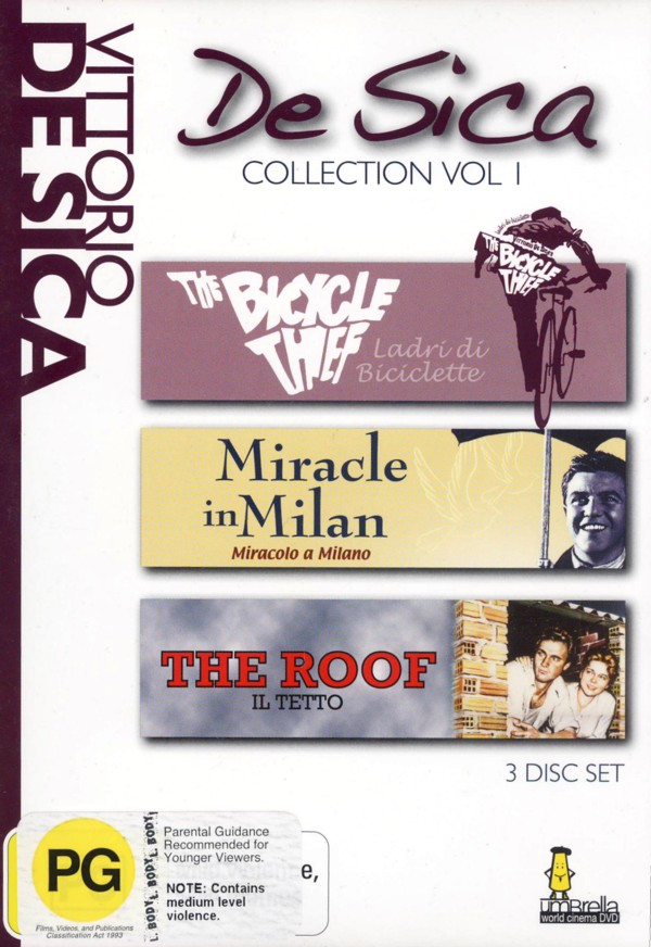 De Sica Collection, The (Bicycle Thief / Miracle In Milan / The Roof) (3 Disc Set) on DVD image