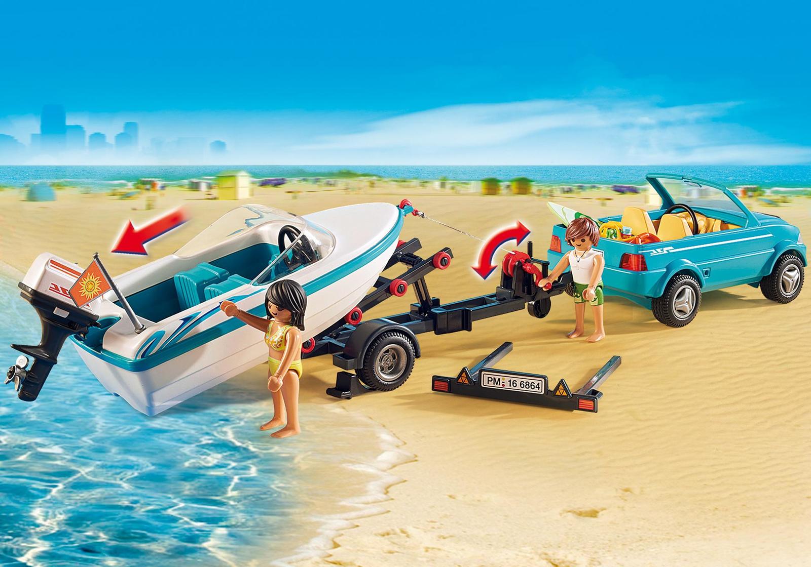 Playmobil: Summer Fun - Surfer Pickup with Speedboat image