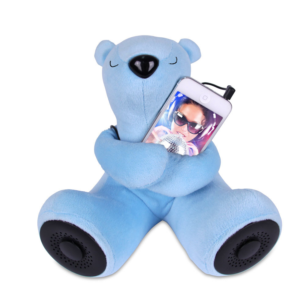 Portable Teddy Bear Speaker (Blue)