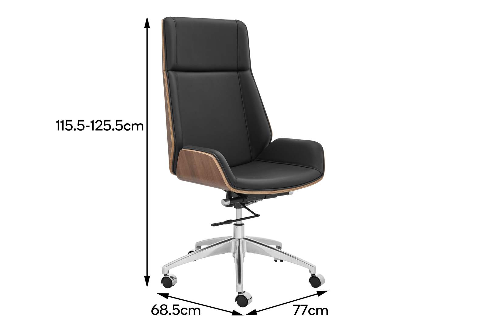 Buy Matt Blatt Charlie Executive Office Chair (Walnut, Black) at Mighty Ape NZ