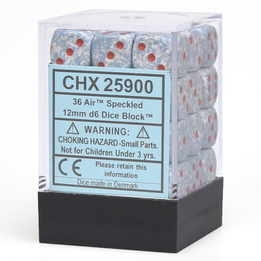 Chessex: D6 Speckled Cube Set (12mm) - Air image