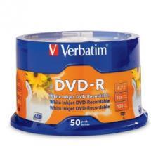 Verbatim DVD-R 4.7GB 50Pk White InkJet 16x image