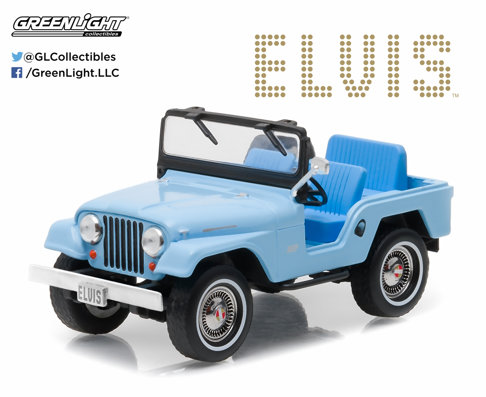 1/43: Jeep CJ-5- Elvis - Diecast Model