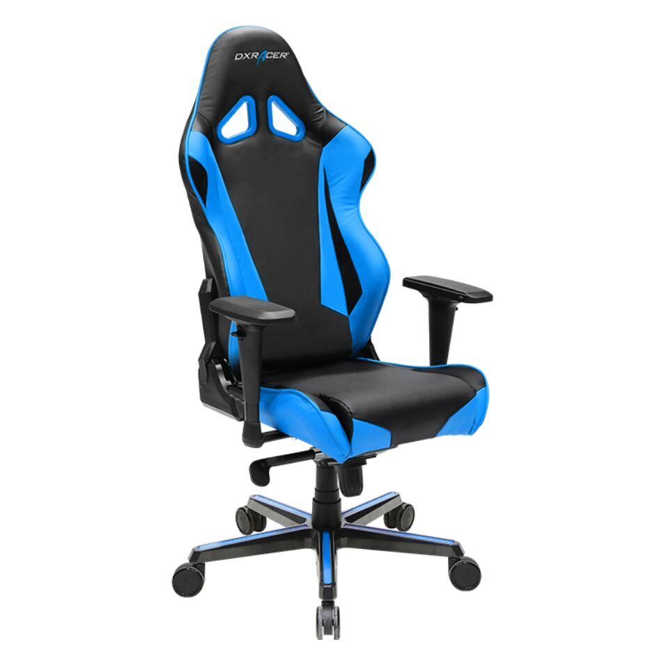 DXRacer Racing Series RV001 Gaming Chair (Black and Blue) for image