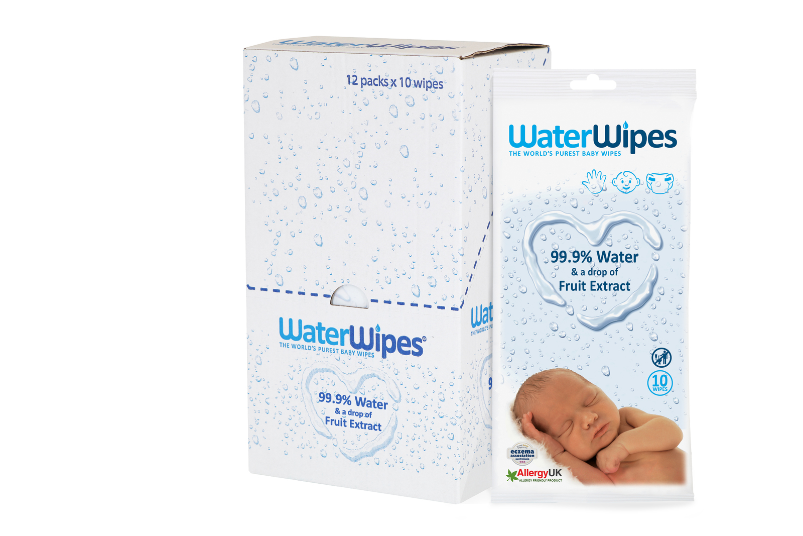 Buy WaterWipes Baby Wipes Travel 12 Packs of 10 Wipes at Mighty Ape NZ