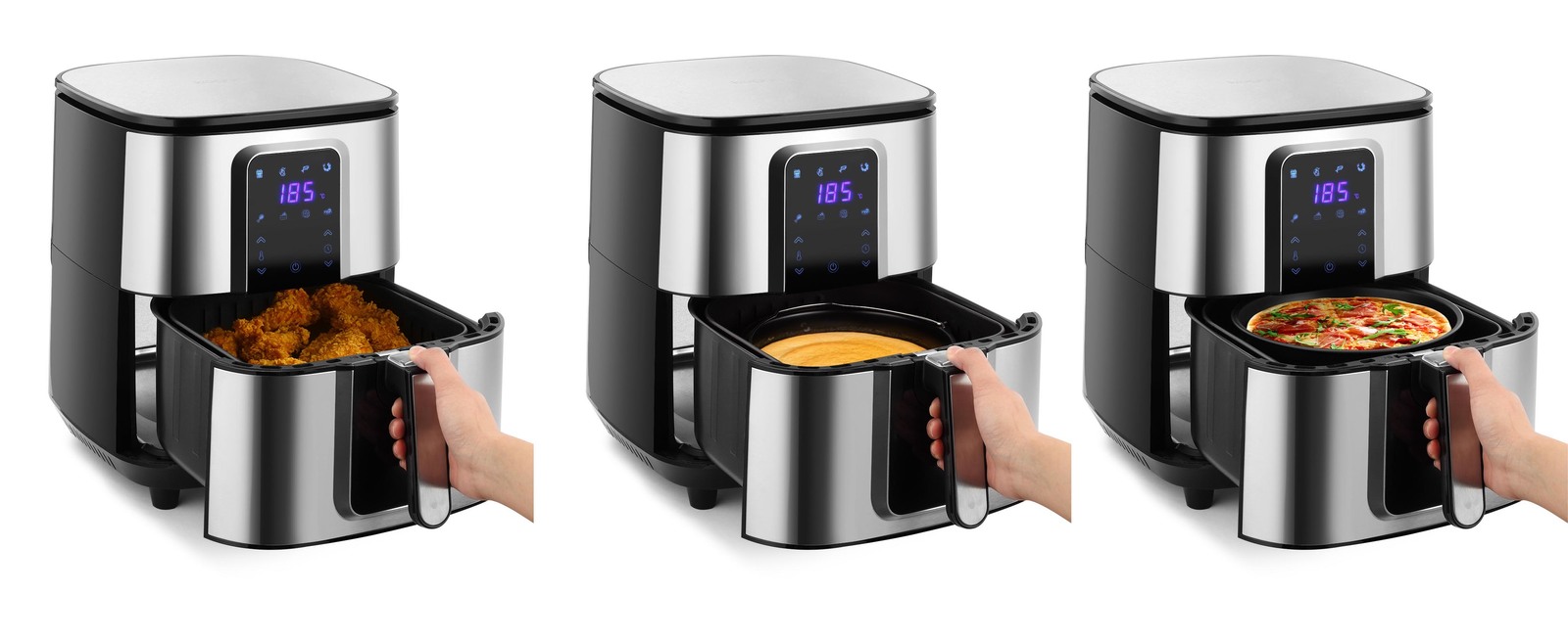 Buy Kogan 6.5L SmarterHome Stainless Steel Digital Air Fryer Oven at