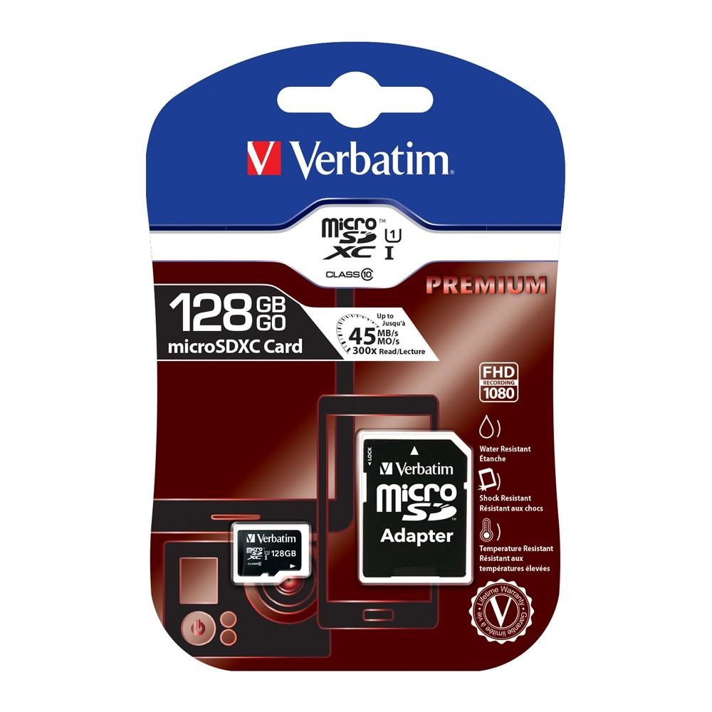 Verbatim Micro SDXC Card - 128GB (UHS-I Class 10) image