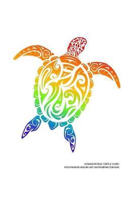 Hawaiian Sea Turtle Honu Polynesian Maori Art Pattern Notebook by Delsee Notebooks image