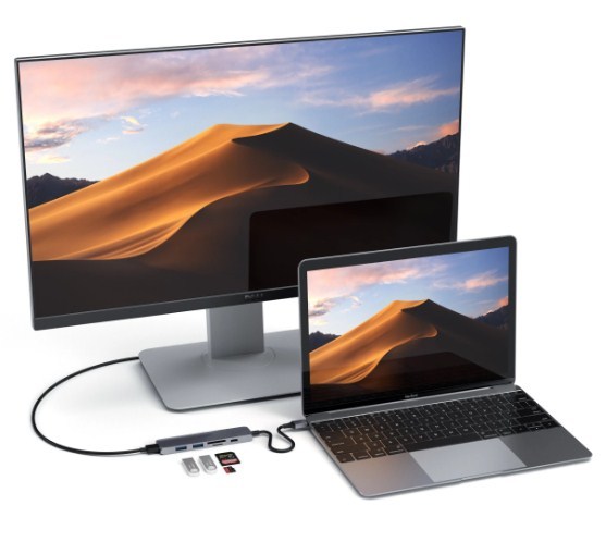 SATECHI: Slim USB-C MultiPort Adapter Version 2 - Space Grey image
