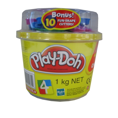 Play-doh 1 KG tub with 10 bonuscutters image